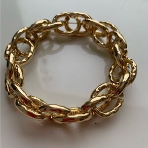 Unbranded chunky link gold tone stretch bracelet